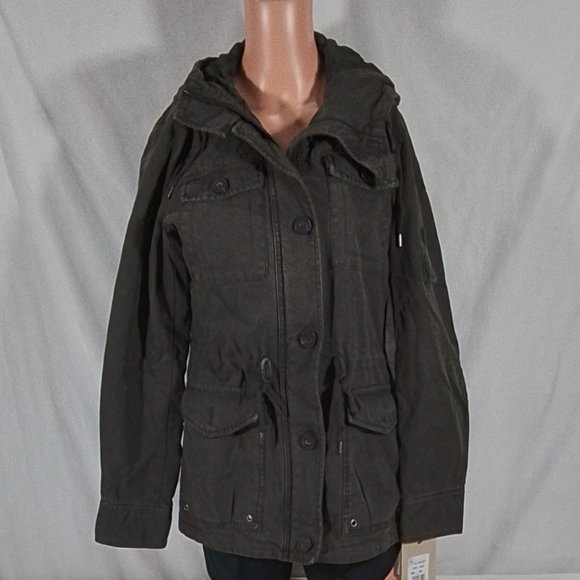 Women's Levi's Hooded Military Jacket - Army Green - S - NWT - Picture 1 of 7